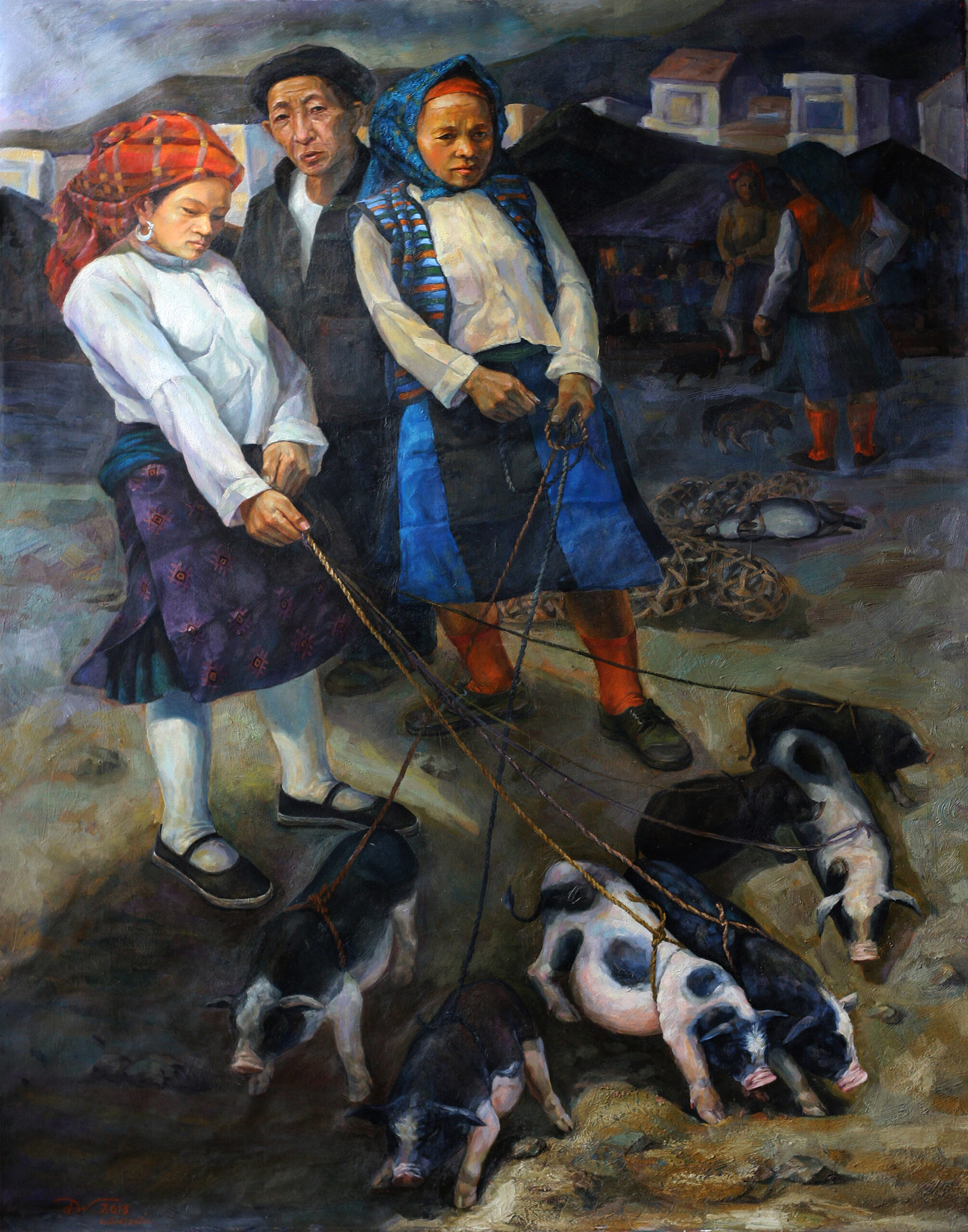 Cho lon-150x110cm-son dau-2013
